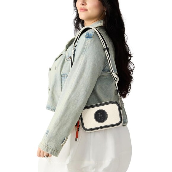 Derrick Double Zip Crossbody Bag Womens Organizer Adjustable Strap - Picture 6 of 6